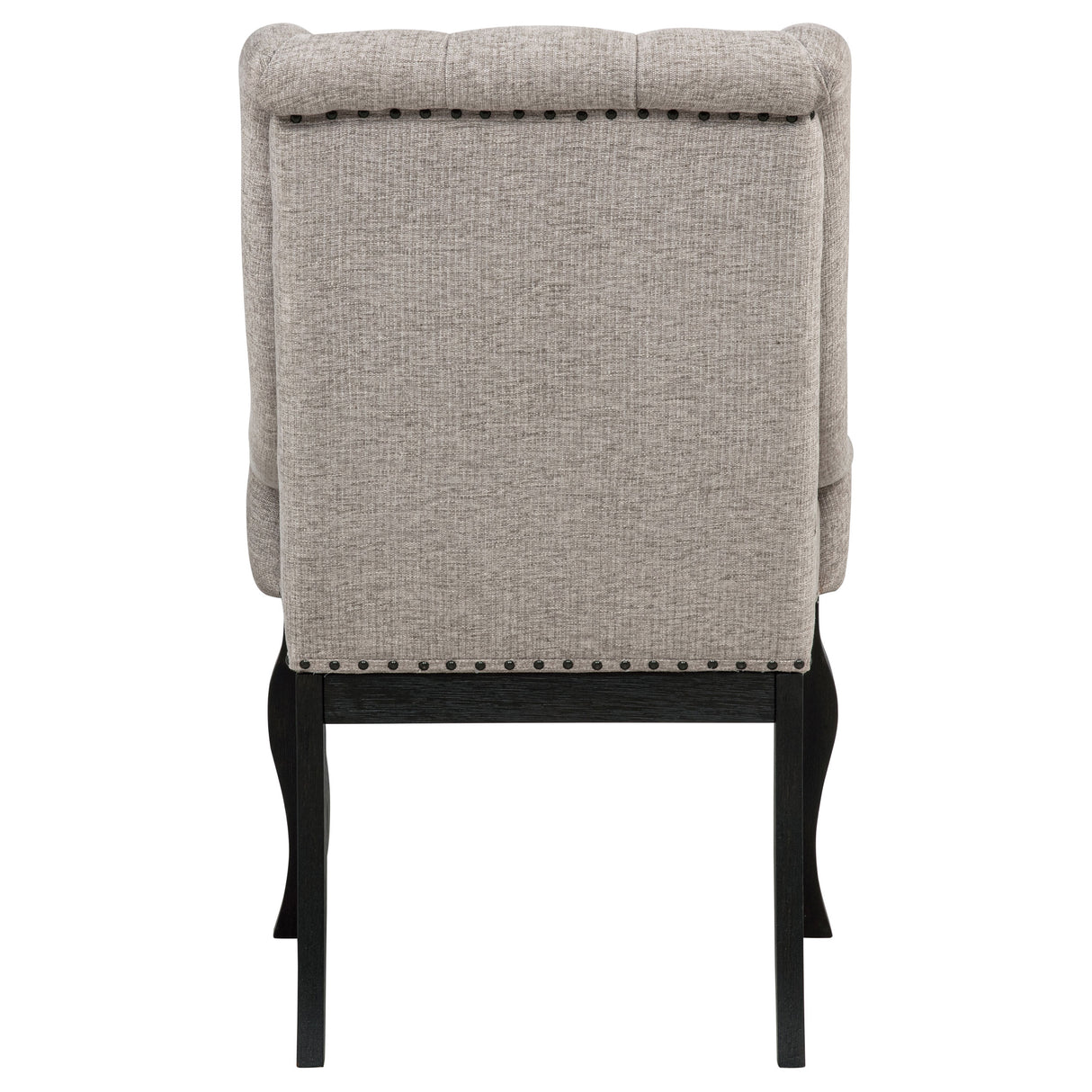 Phelps Upholstered Dining Arm Chair, Tan/Distressed Noir, Set of 2
