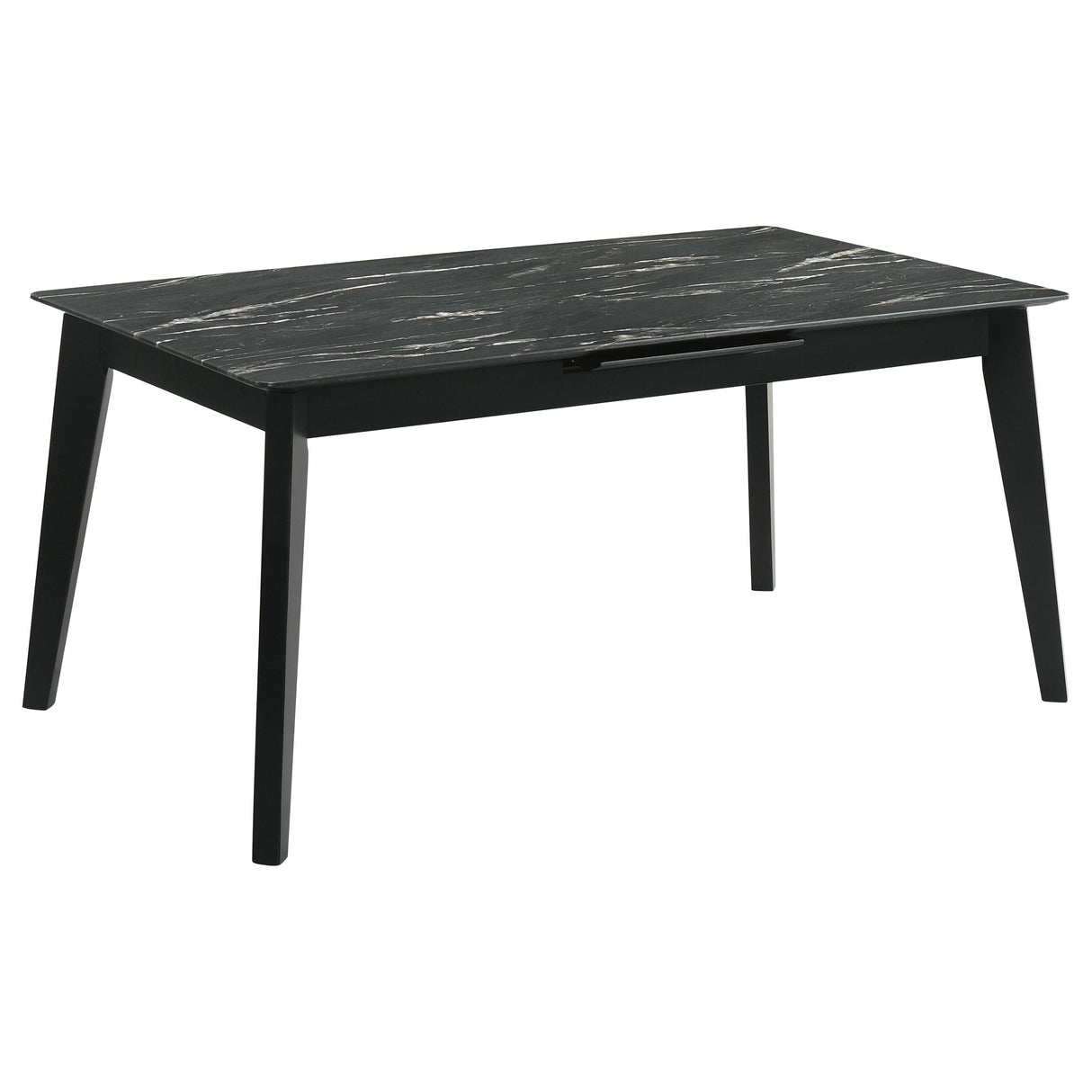 Crestmont 5-Piece Extension Dining Table Set, Black Faux Marble