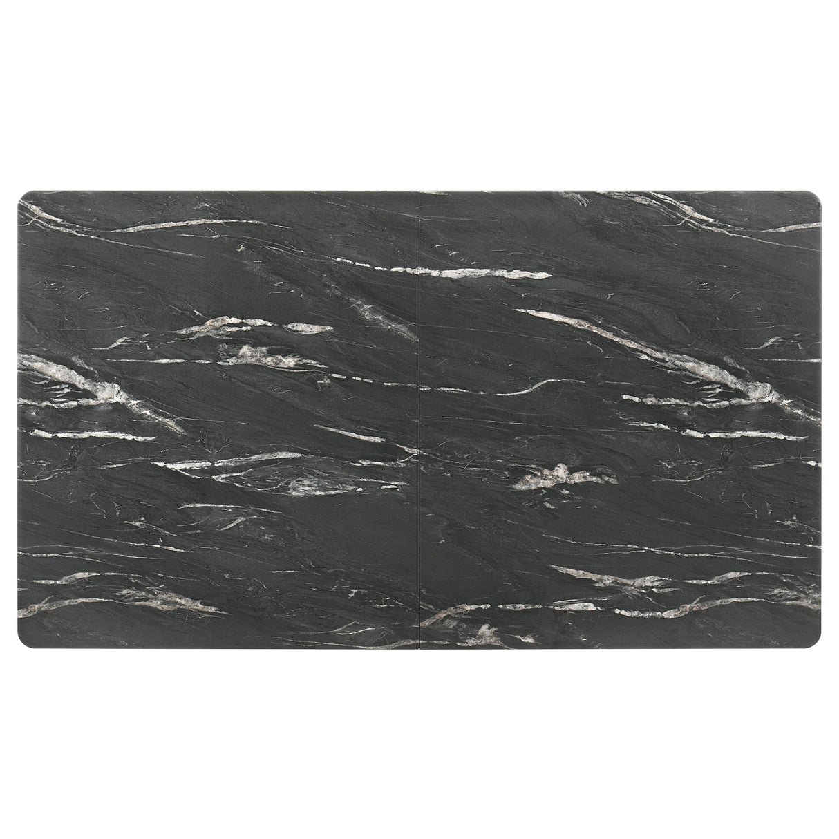 Crestmont 78-Inch Extension Dining Table Black Faux Marble