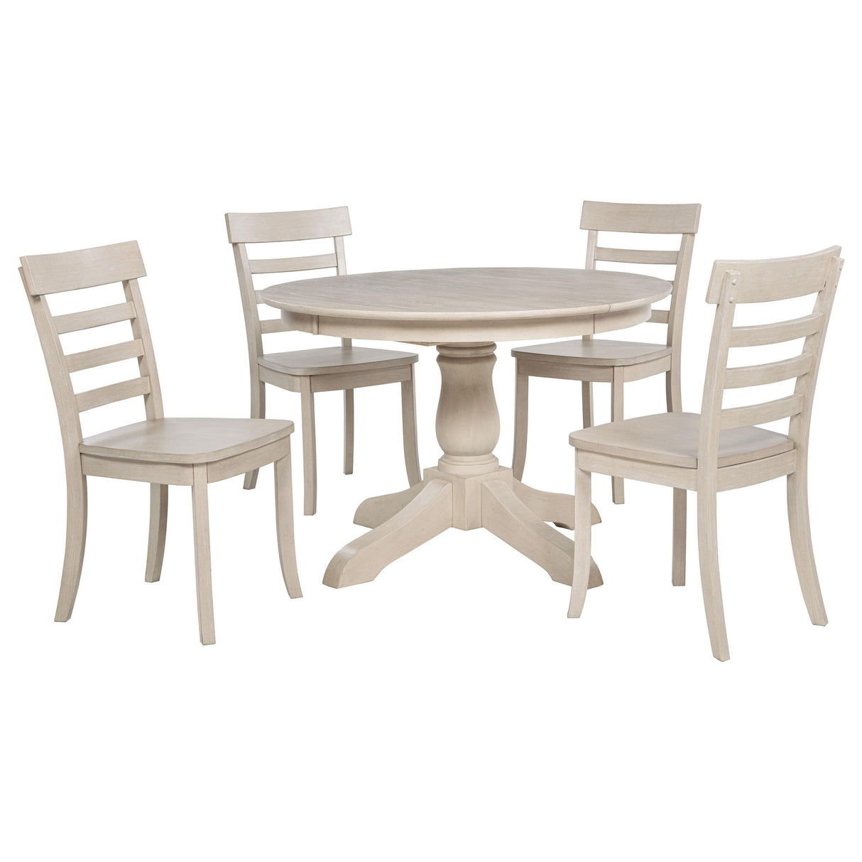 Orrison 5-Piece Oval 62-inch Extension Dining Set - Linen