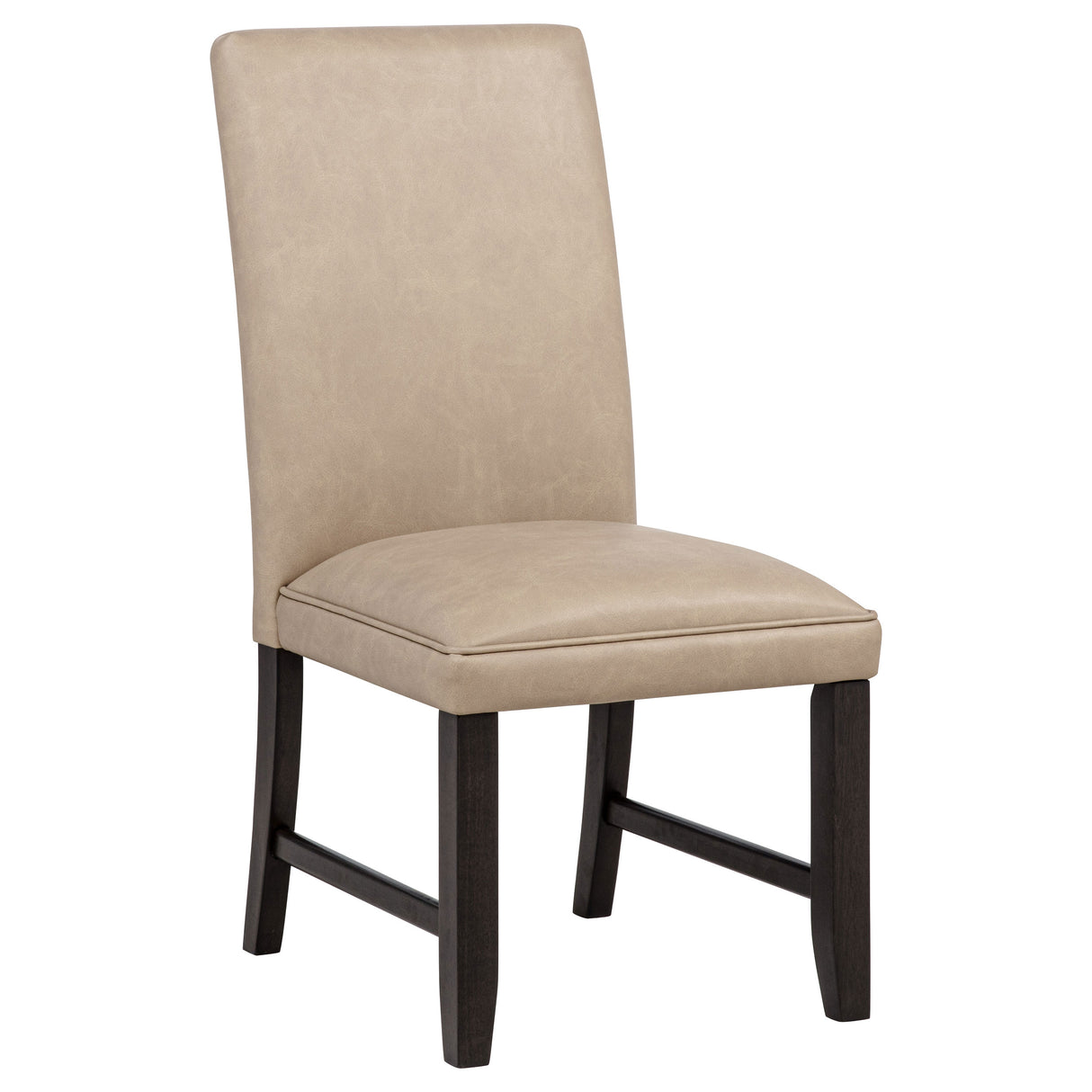 Averill Faux Leather Dining Side Chair, Tan - Set of 2