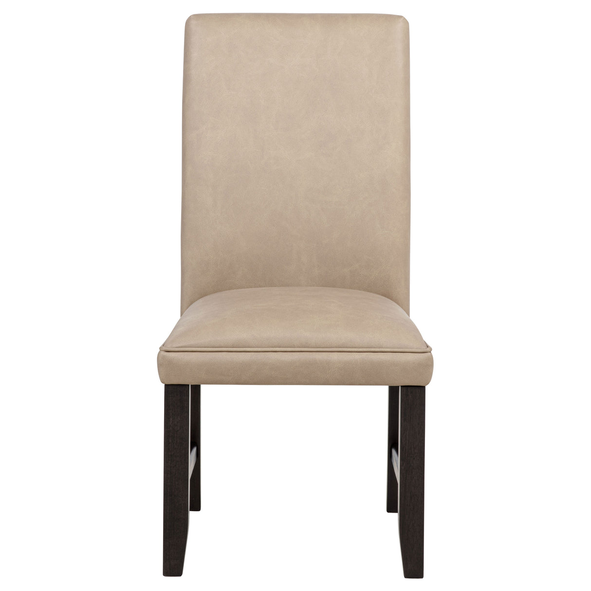 Averill Faux Leather Dining Side Chair, Tan (Set of 2)