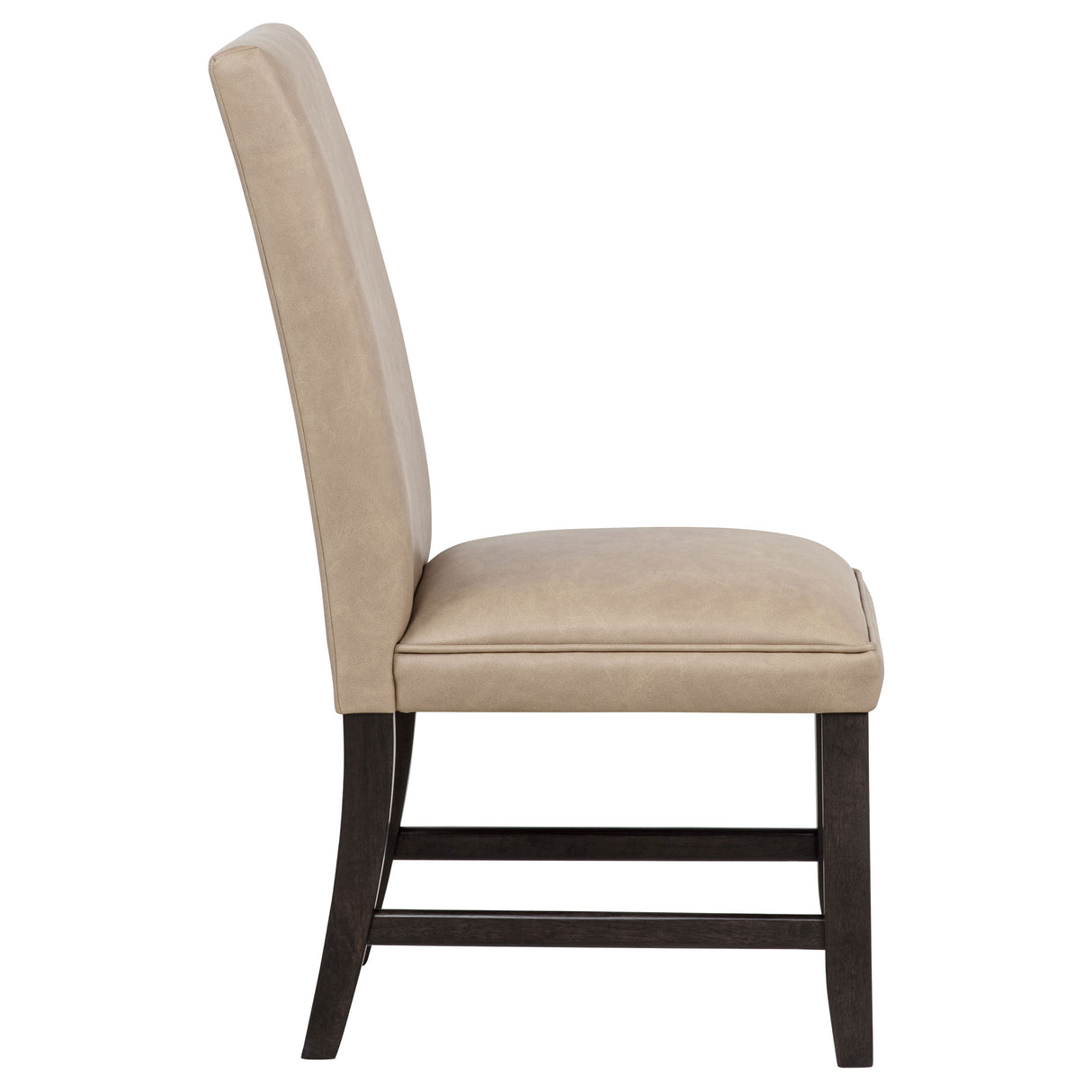 Averill Faux Leather Dining Side Chair, Tan - Set of 2