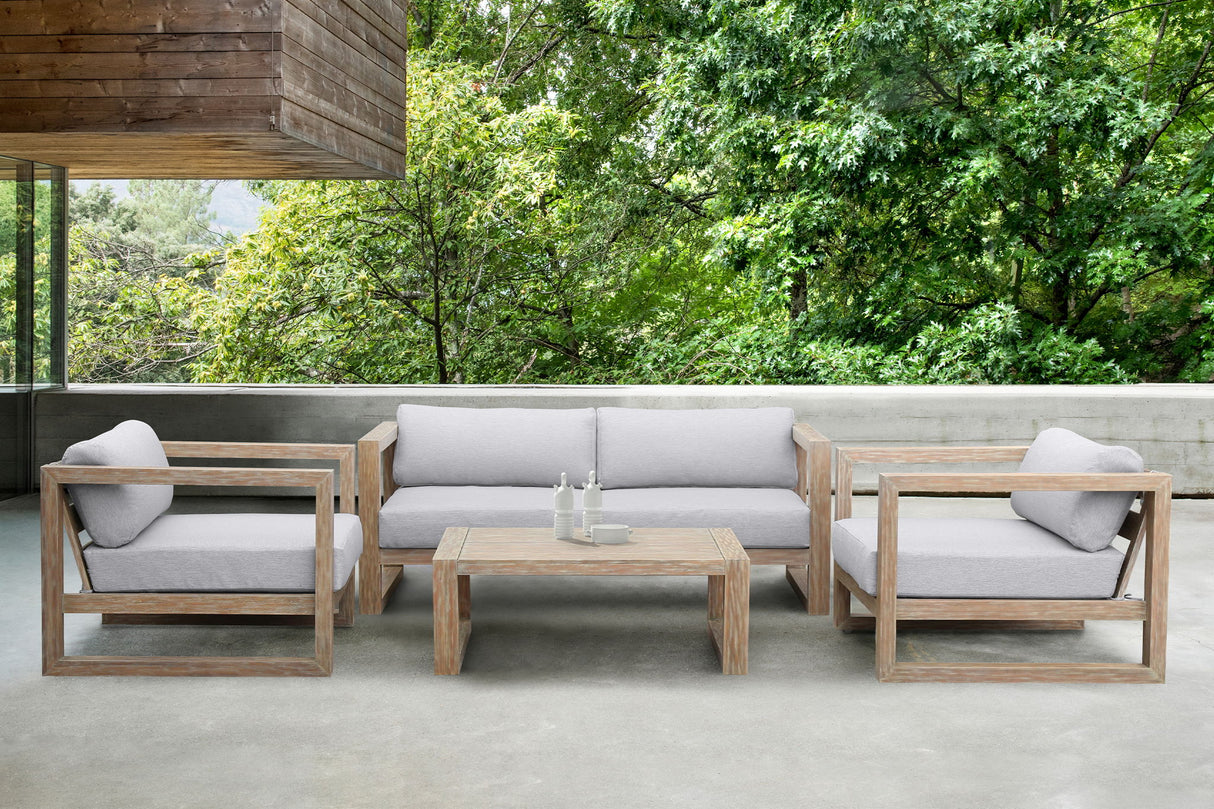 Paradise - Outdoor Lounge Chair With Cushions - Light Eucalyptus / Gray