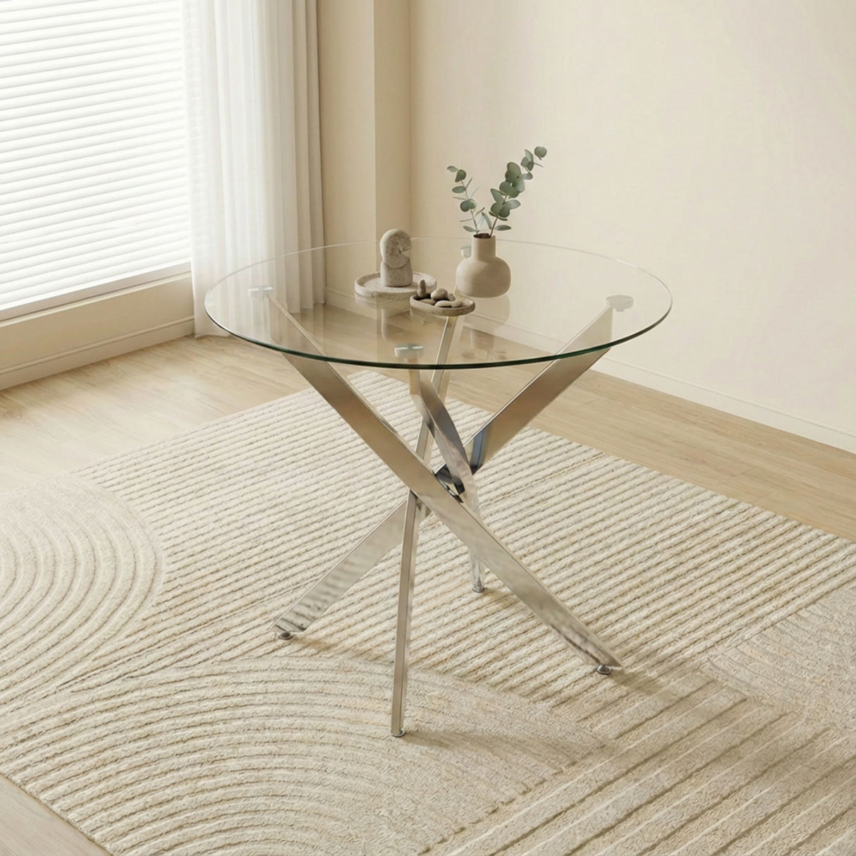 Round Dining, Kitchen Table For Dining Room - Chrome