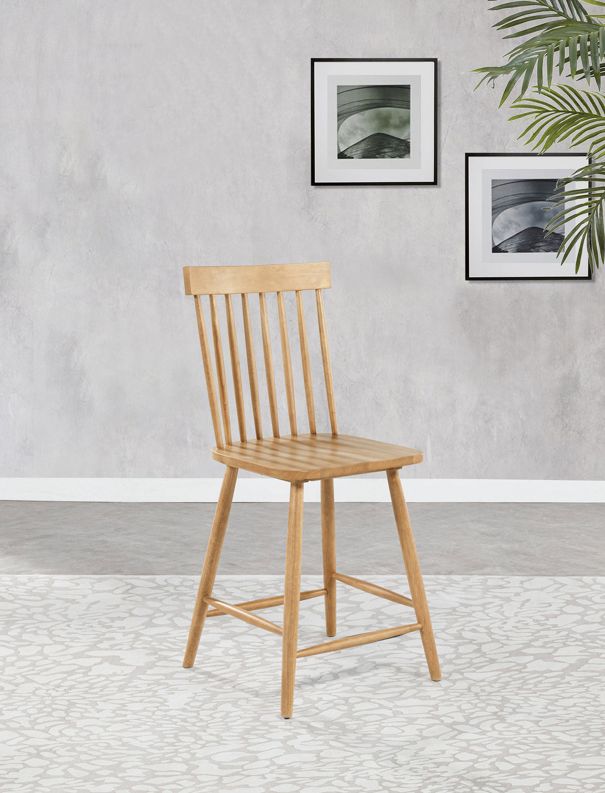Andrews Windsor Counter Height Dining Side Chair Light Ash