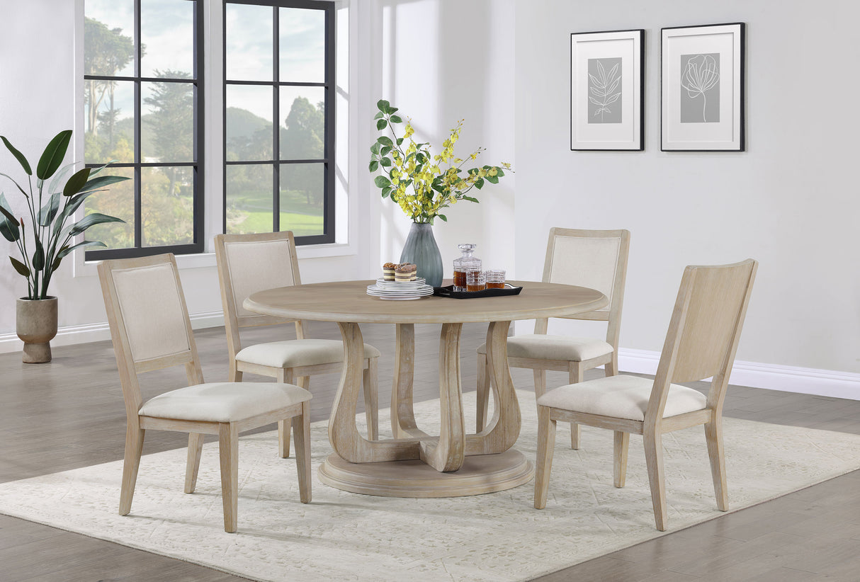 Trofello Cushioned Dining Side Chair - White Washed (Set of 2)
