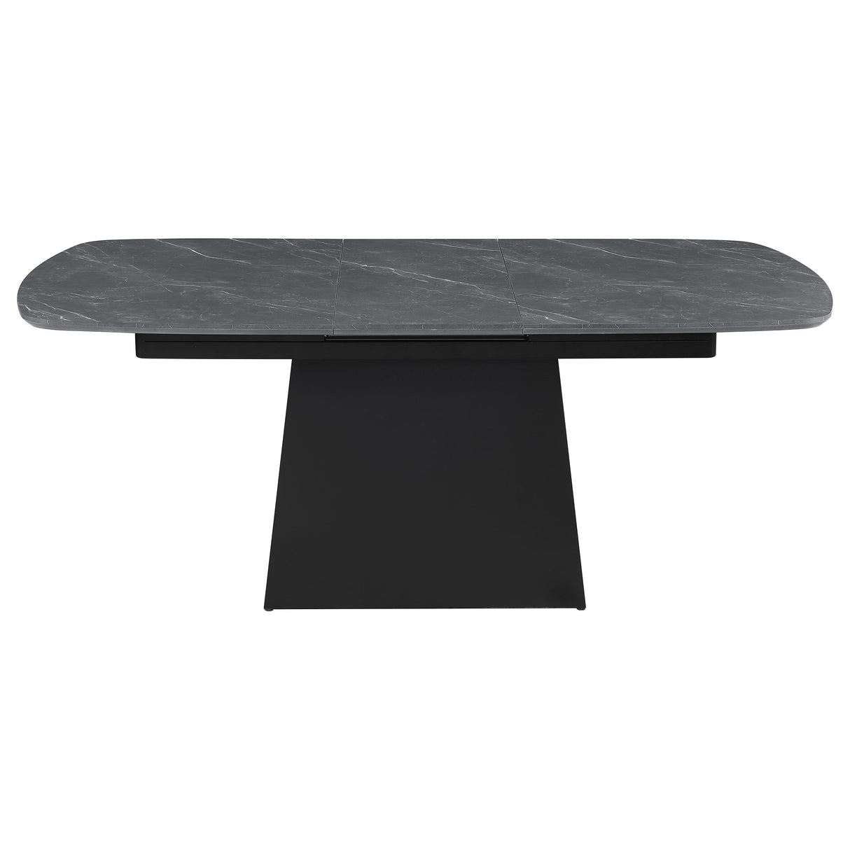 Potero 73-inch Faux Marble Extension Dining Table Black