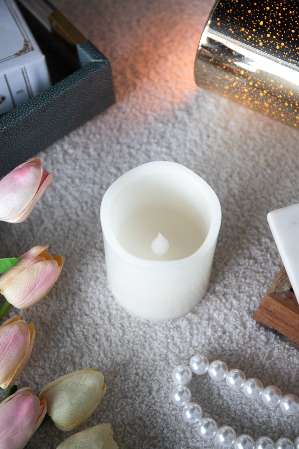 LED Candles With Remote Timer (Set of 3) - Ivory