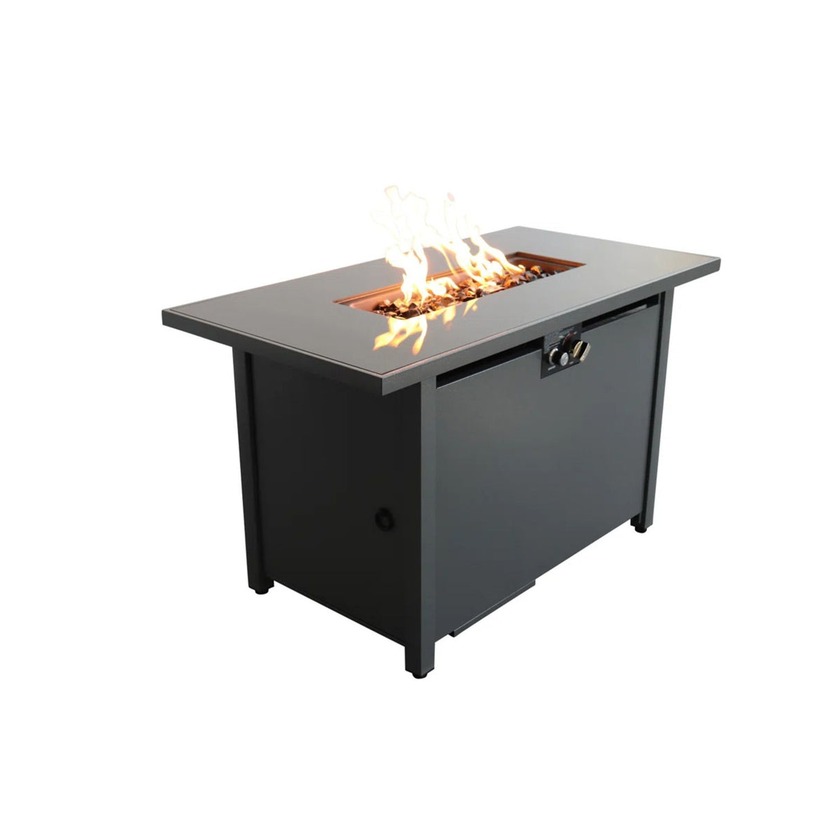 Fire Pit Table Outdoor Patio Heater 50000 BTU Stainless Steel 42x25in