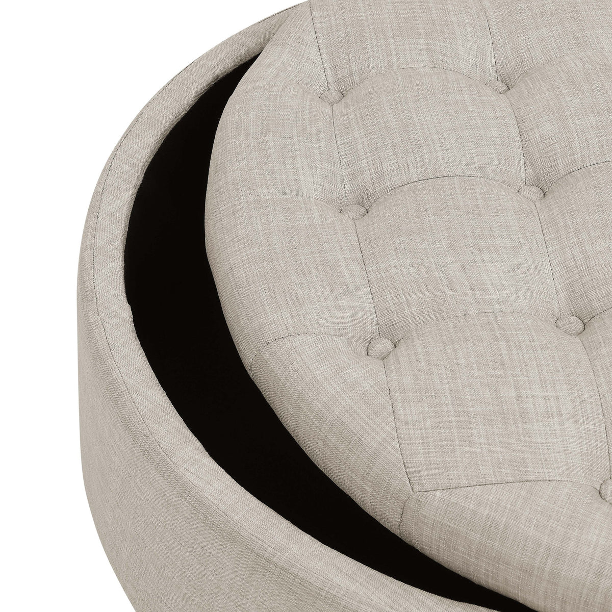 Tufted Storage Ottoman With Upholstery