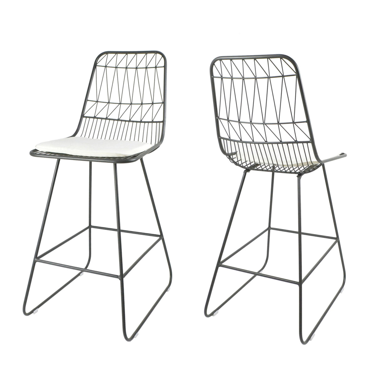 Yearning - Iron Counter Stool With Water Resistant Cushion