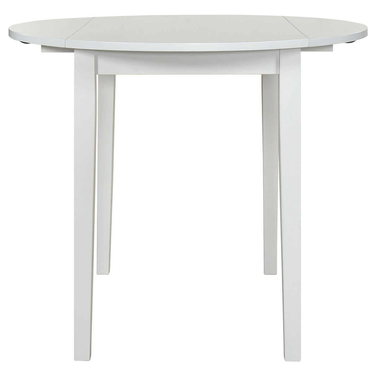 Bucknell 3-Piece Round Drop Leaf Dining Set in White