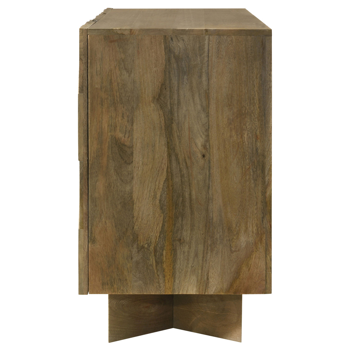 Tyler 3-Door Solid Wood Sideboard, Mango Brown