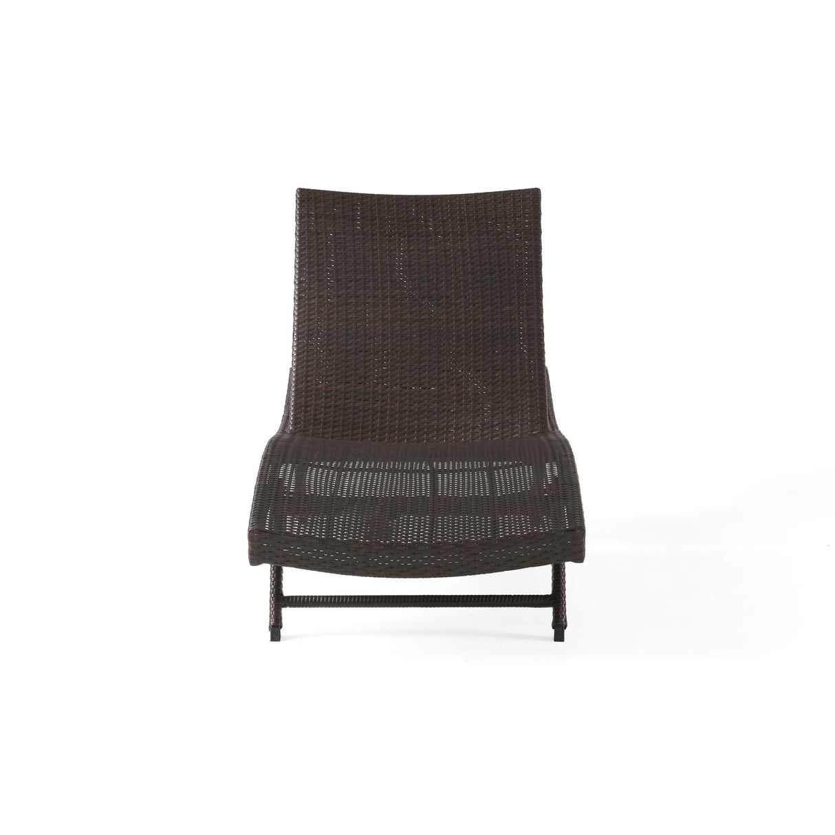 Kauai - Modern Style Wicker Chaise Lounge - Brown Multi