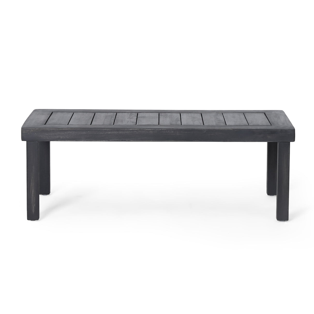 Acacia Wood Loveseat And Coffee Table Set With Cushions