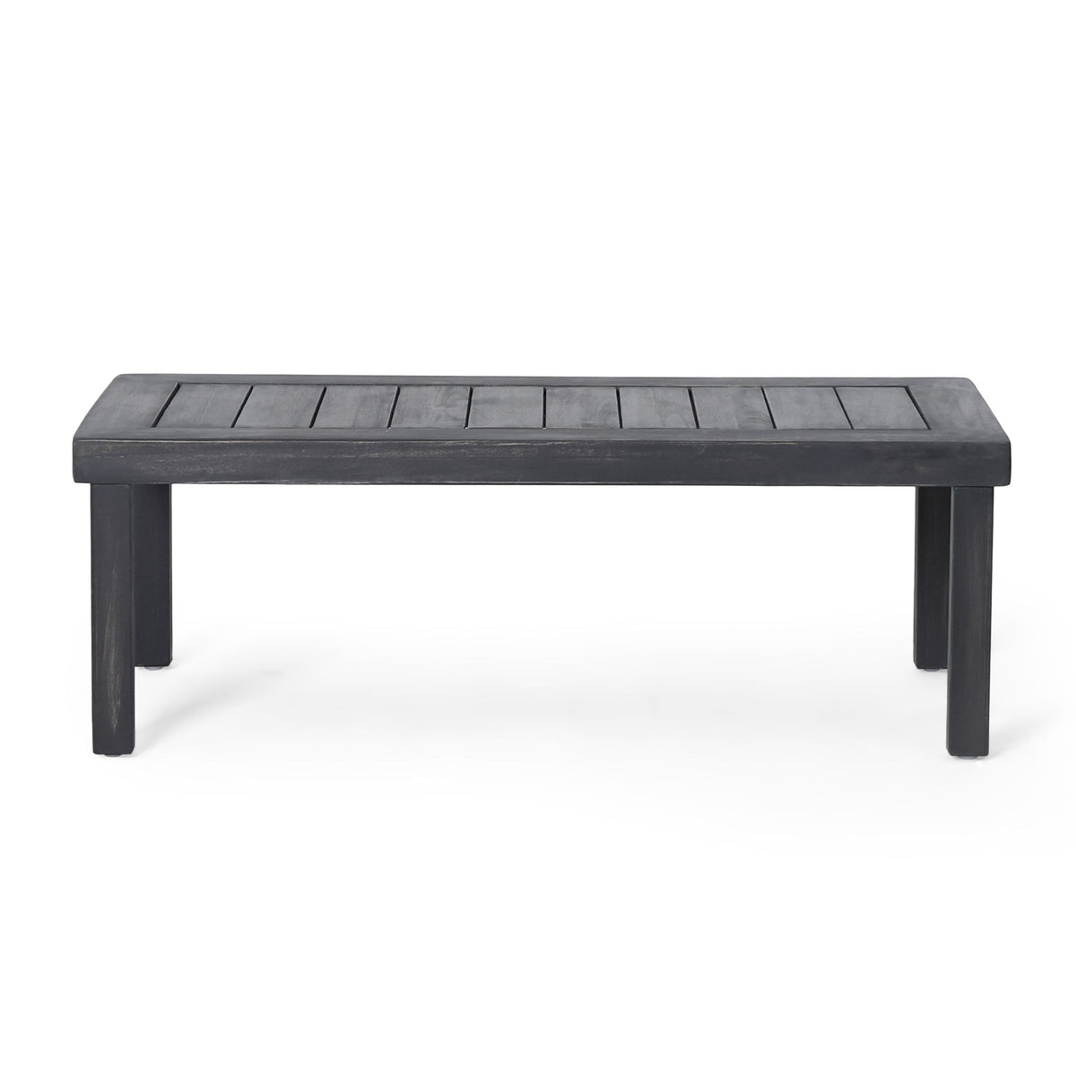 Acacia Wood Loveseat And Coffee Table Set With Cushions