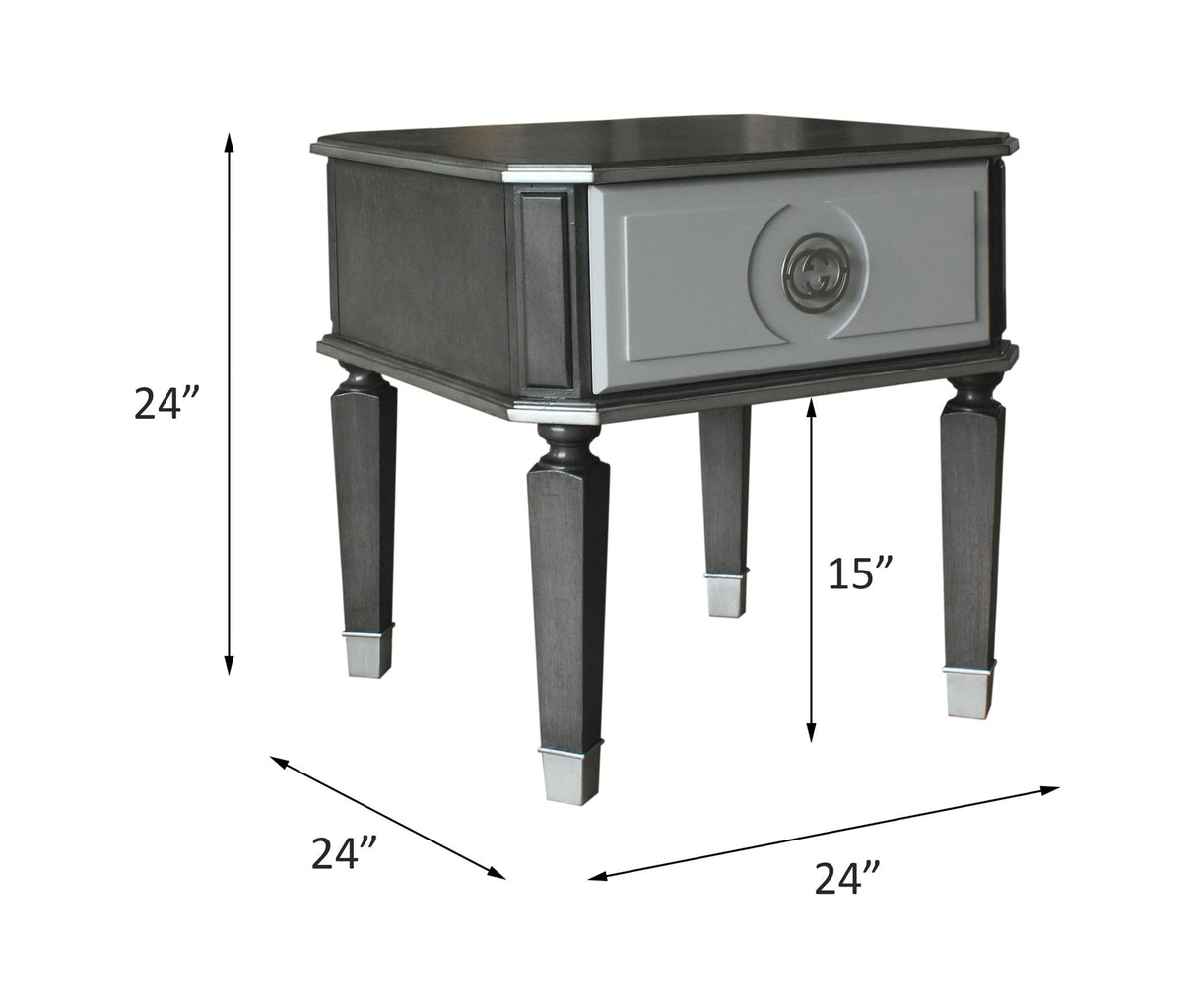House Beatrice - End Table - Charcoal