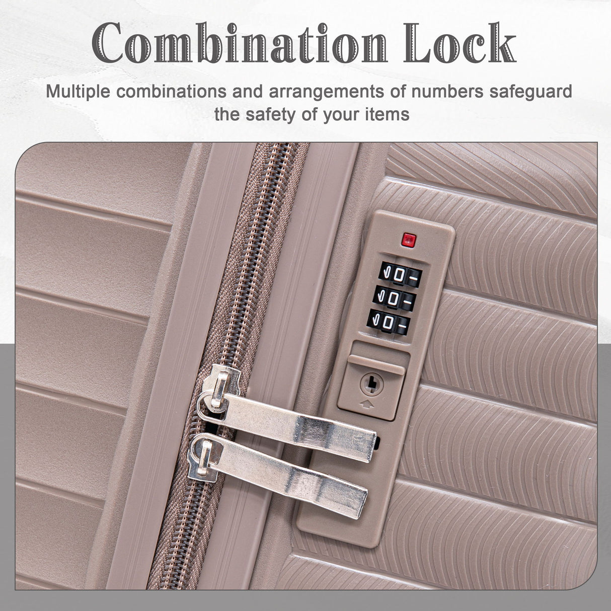 4 Piece Luggage Set, Combination Lock