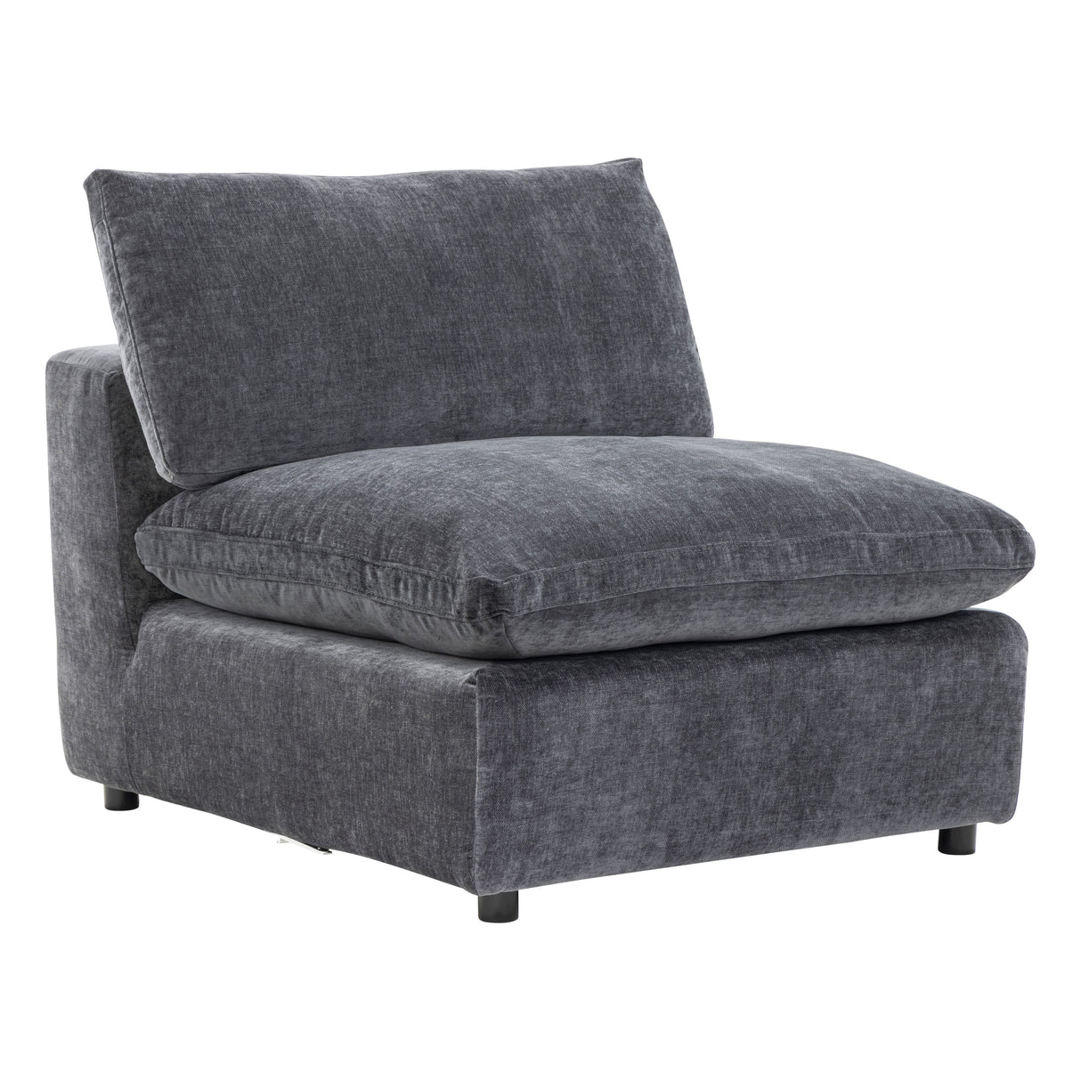 Oulu Living Alvora modular armless chair in Dark Gray