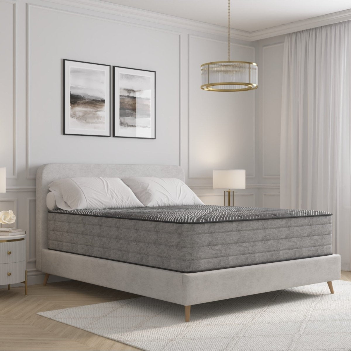 14” Firm Hybrid Mattress with Cooling Ice Cover – King - Mattress - Alpine Outlets
