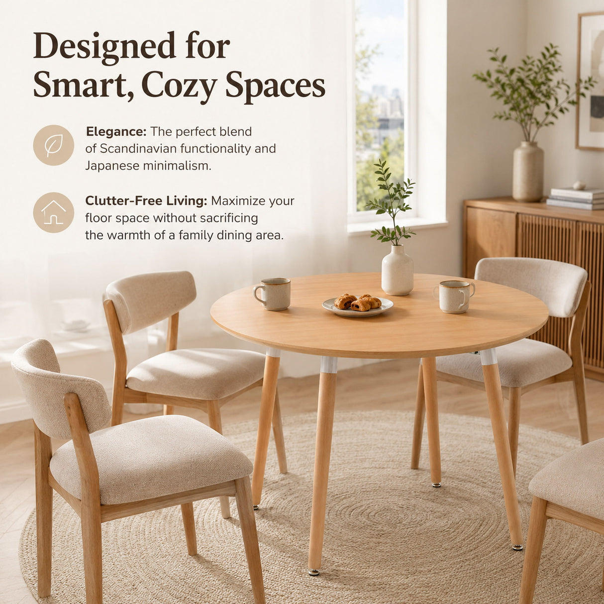 3 In 1 Extendable Dining Table - Wood