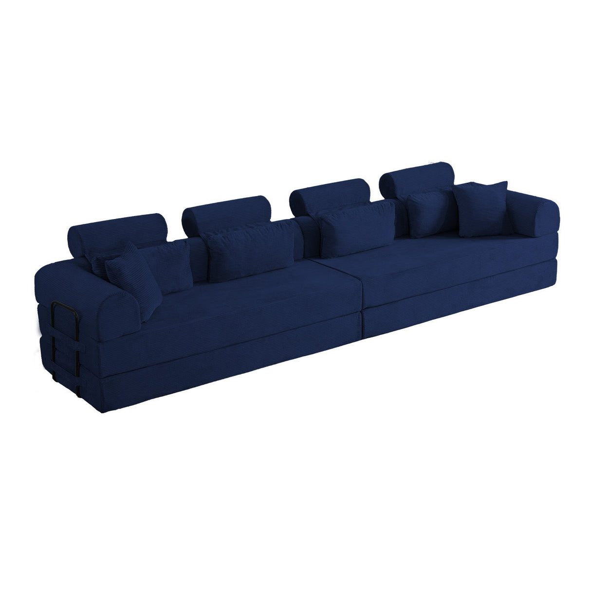 Modern L-Shape Modular Sectional Sofa, Compressed Design