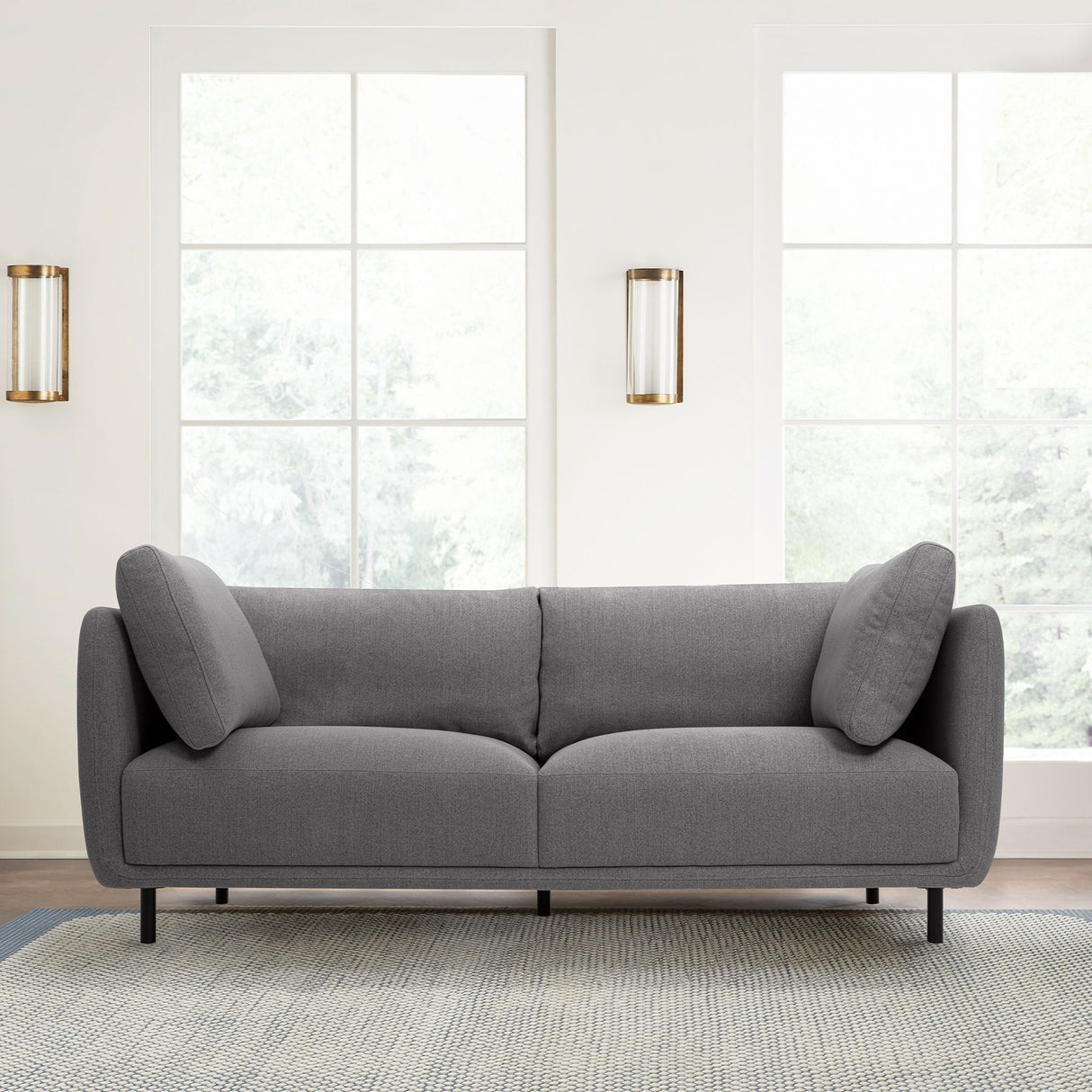 Serenity - Sofa Metal Legs - Gray / Black