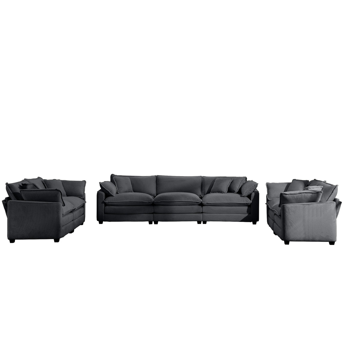 Elegant Oversized Sectional Sofa Set With Deep Seats And Flexible Layout