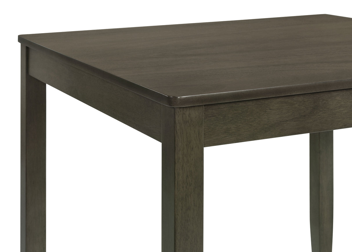Parkwood 5-Piece Square Dining Set in Dark Ash Brown