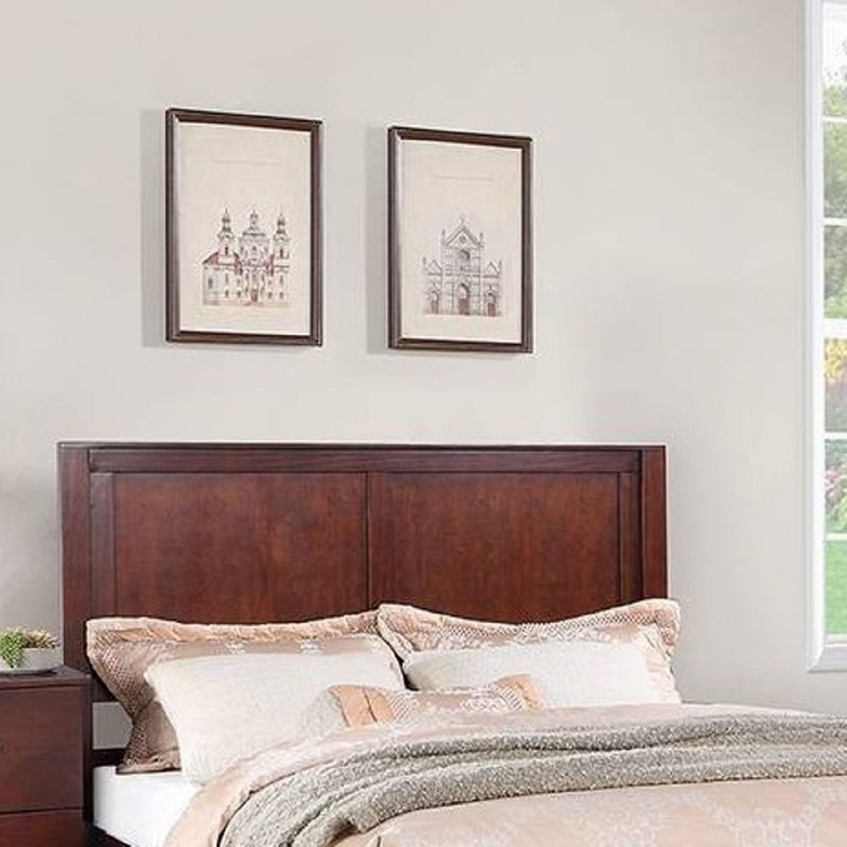 Bed With 2 Panel Headboard