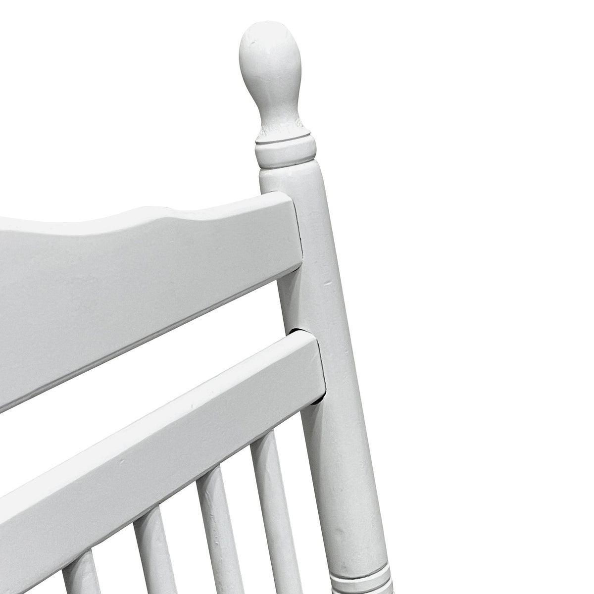 Balcony Porch Adult Rocking Wood Chair - White