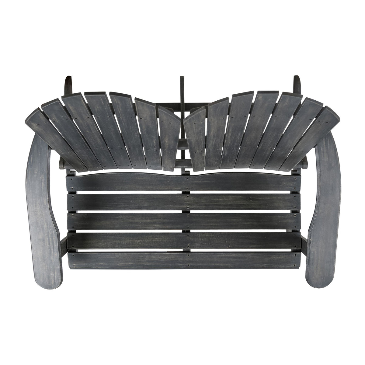 Outdoor Adirondack Rocking Loveseat With Hand Crafted Details