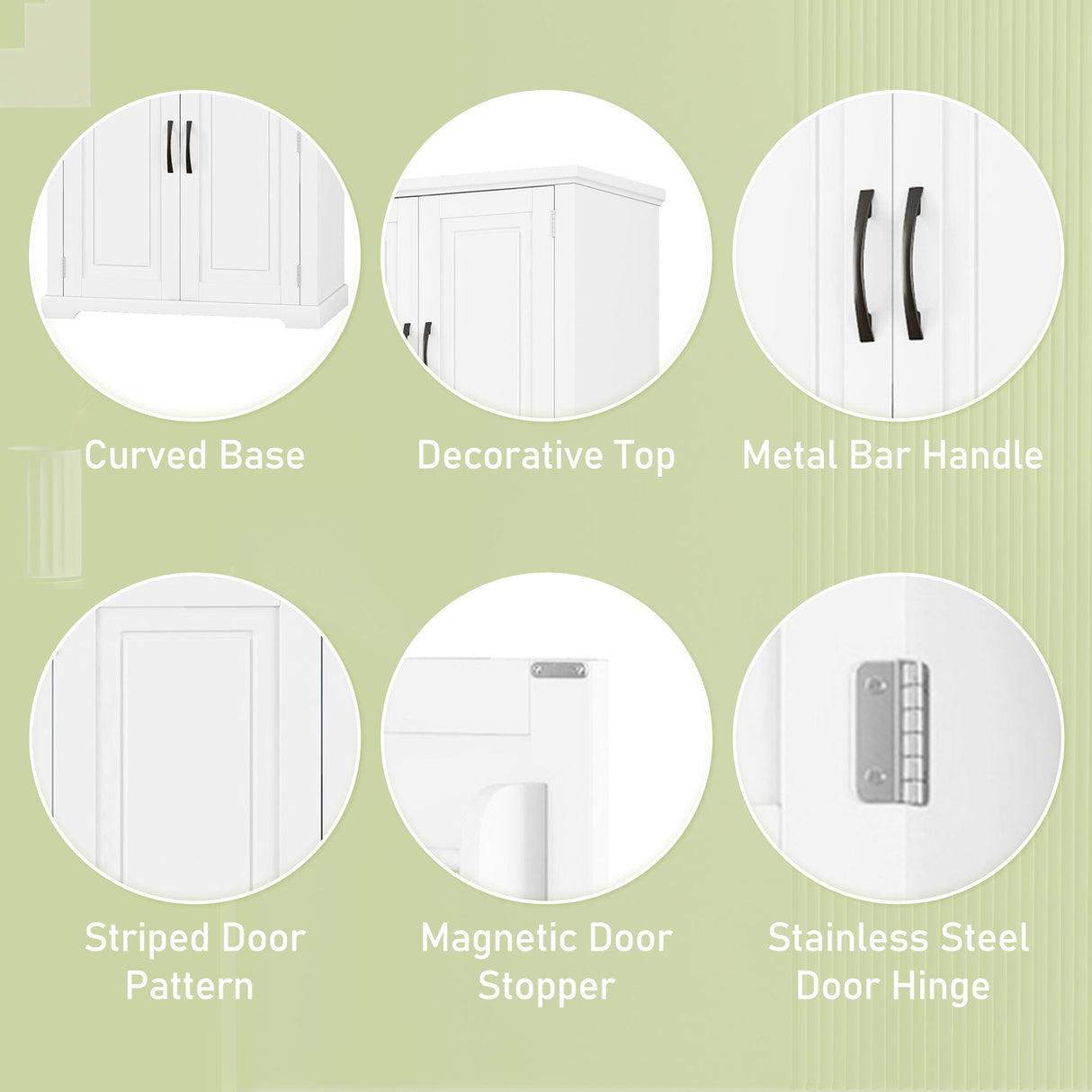 Bathroom Storage Cabinet With Multifunctional Storage Space, Drawer With Slide Rails, Adjustable Shelf