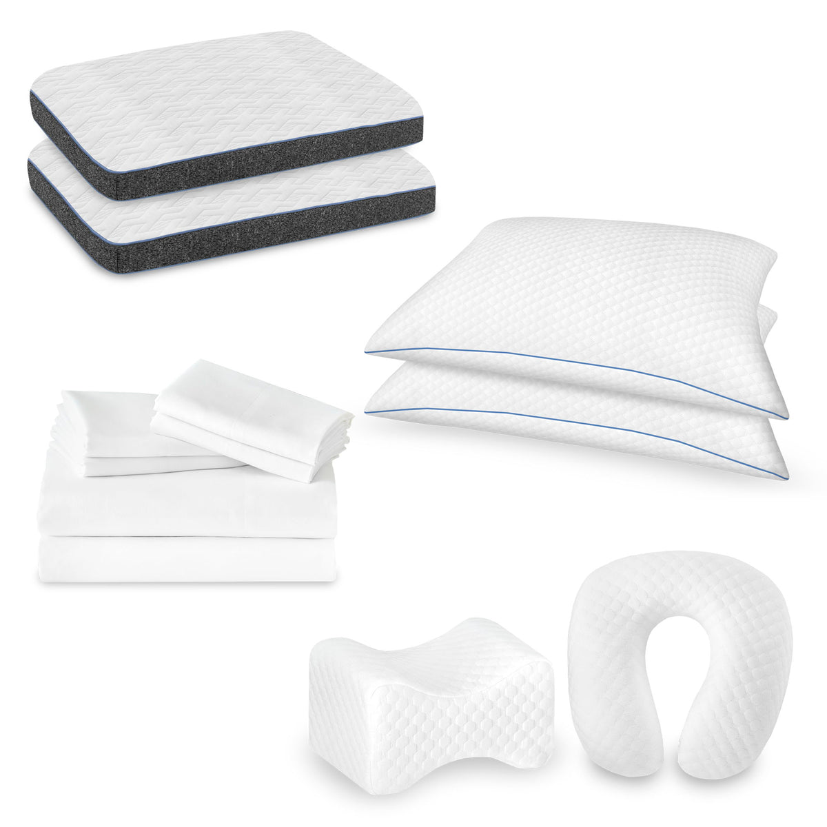 Comfort Care - Hybrid Restful Nights Firm Mattress, 12 Piece Comfort Bedding Pack