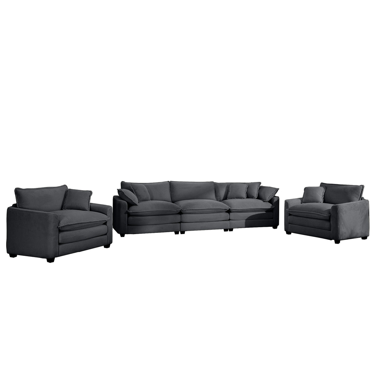 Elegant Oversized Sectional Sofa Set With Deep Seats And Flexible Layout