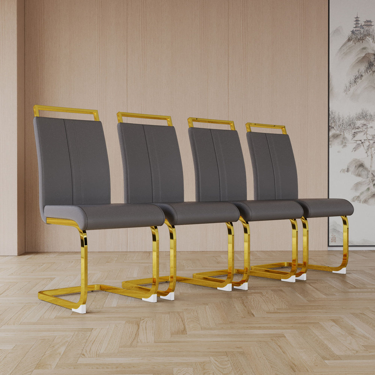 Side Dining Room Chair, Padded Seat High Back