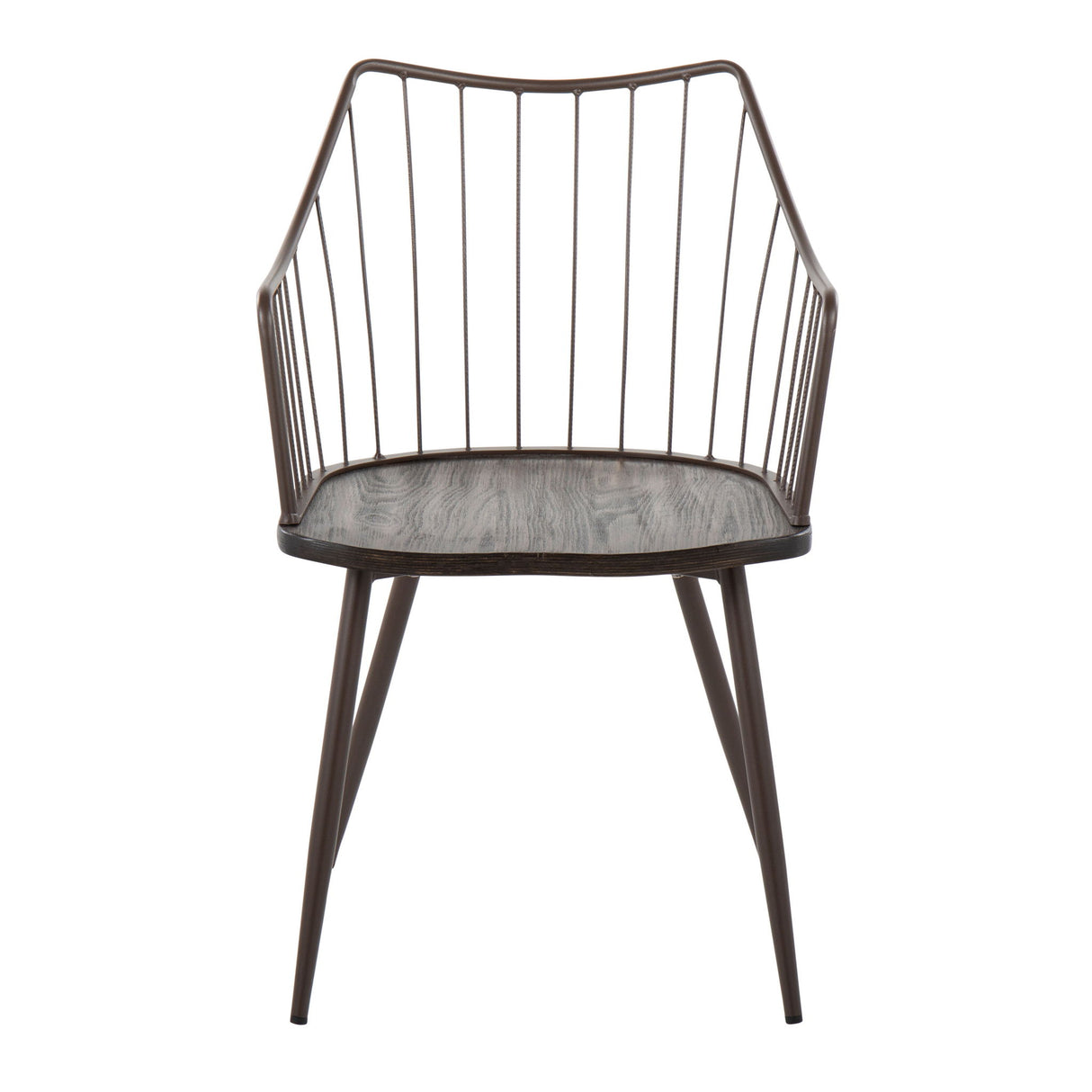 Winston - Farmhouse Style / Dining Chair - Brown / Dark Walnut