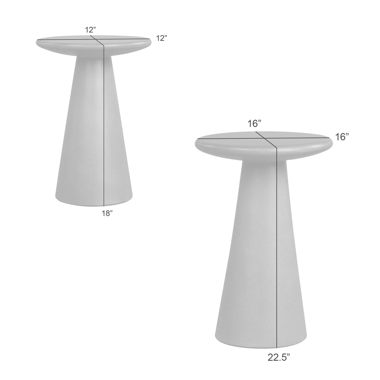 Nyima - Indoor Outdoor 2-Piece Table Set - Charstone Concrete Finish