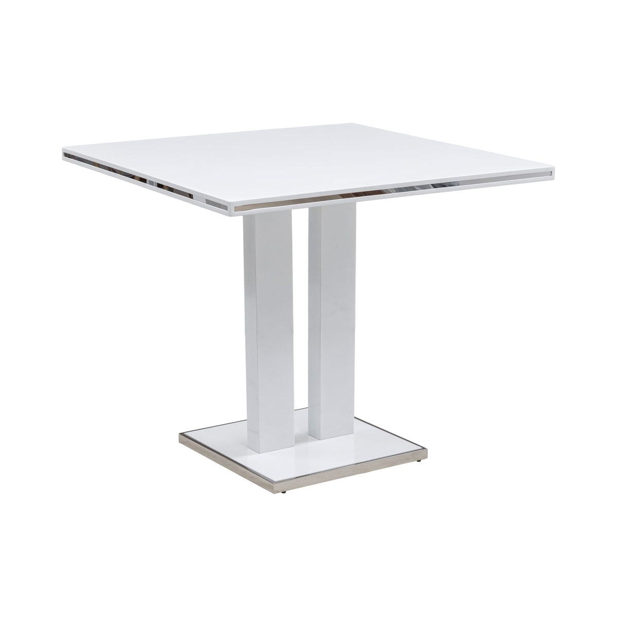 Amanda - Modern Contemporary Square Wood 42" Pedestal Base Dining Table Seats Up To 4 - White