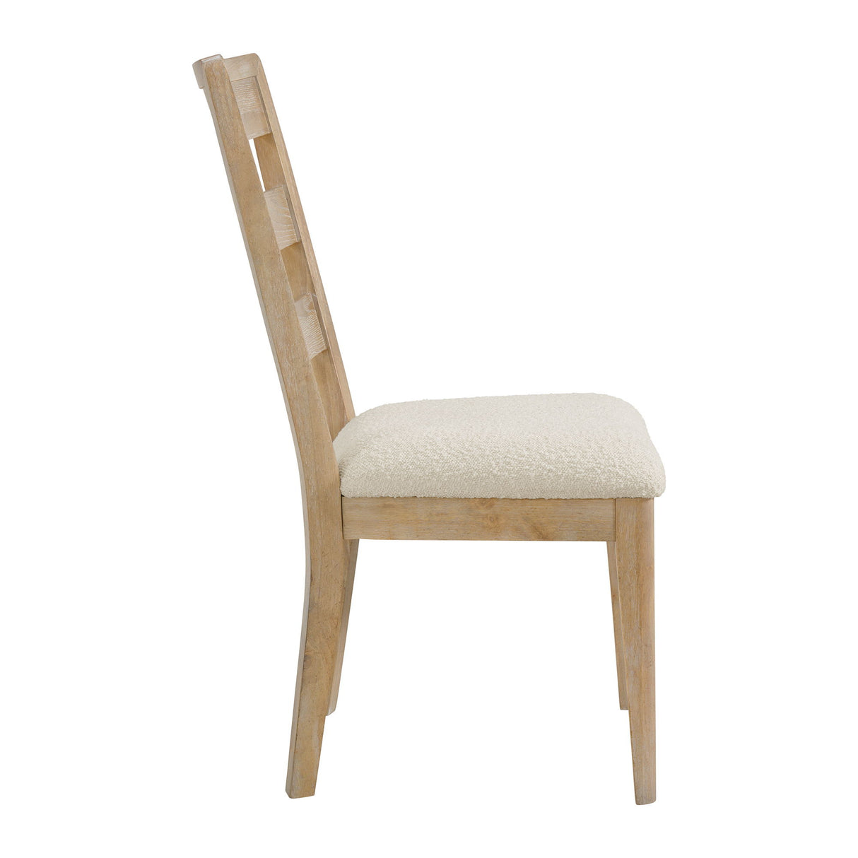 Upholstered Dining Chair With Ladder Back Design (Set of 2)
