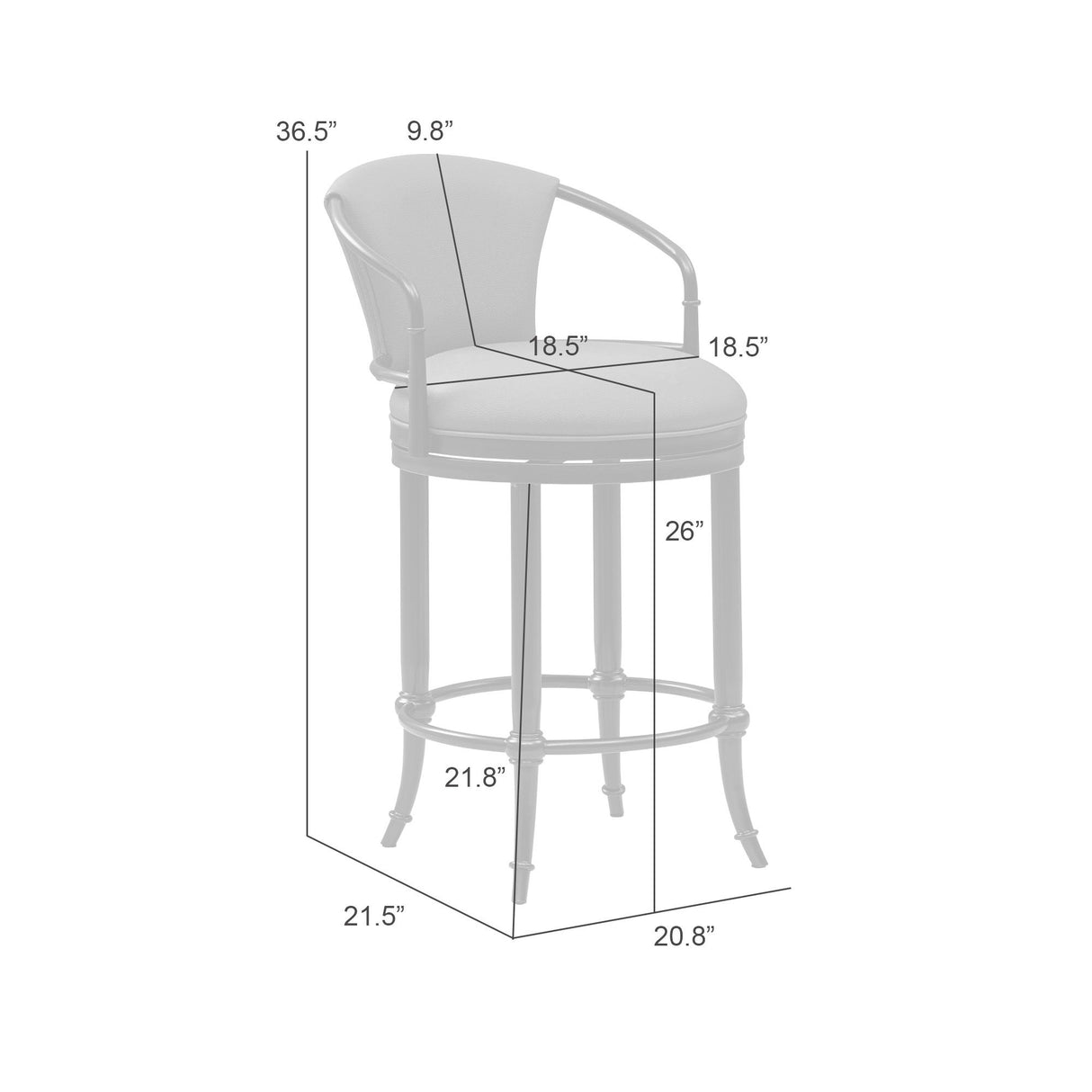 Otis - Upholstered Swivel Counter Height Barstool