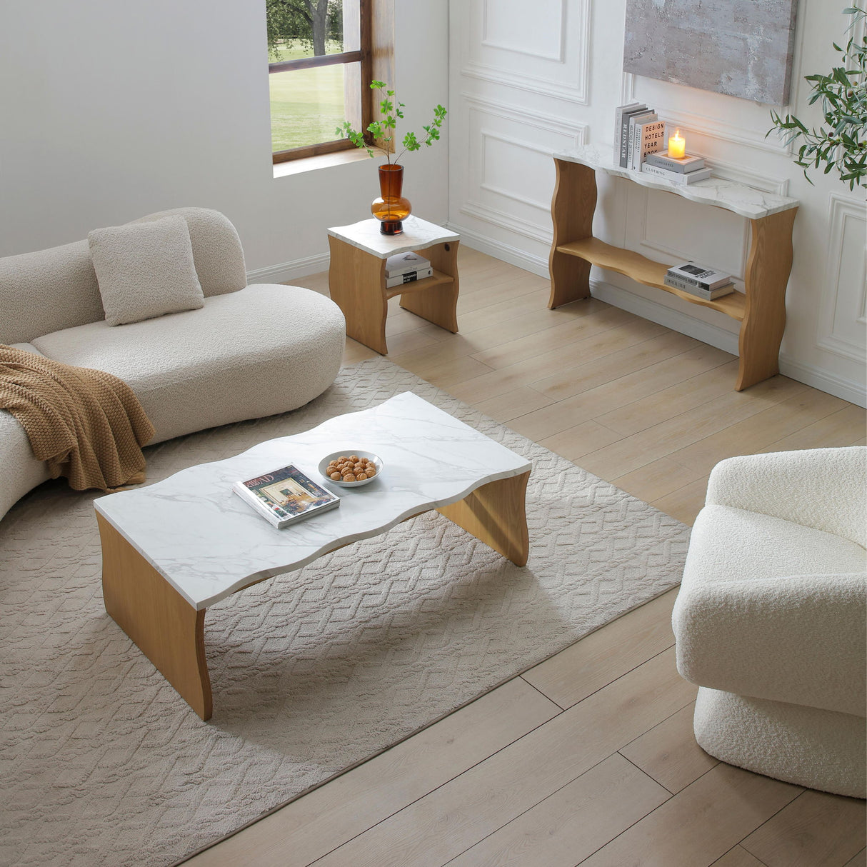 Whisper Of Waves - Coffee Table - Natural Wood