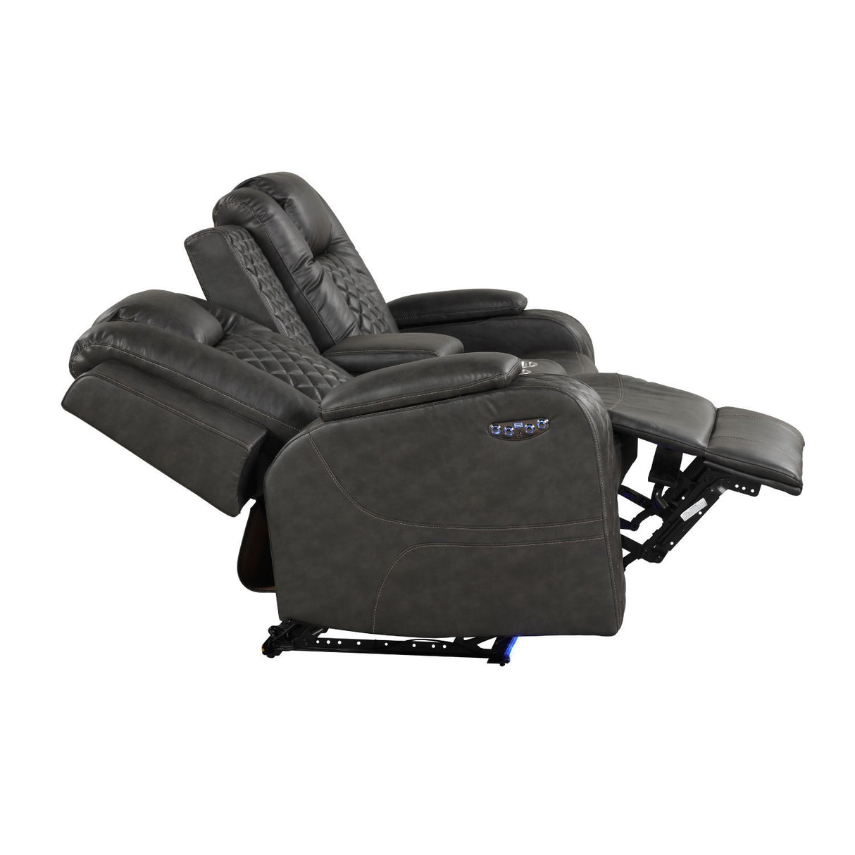 Benz - Power Reclining Loveseat & LED Lighting And Built In USB