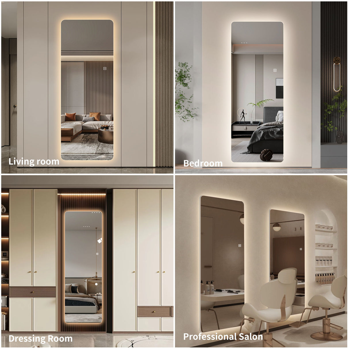 Wall Mounted LED Full Length Mirror