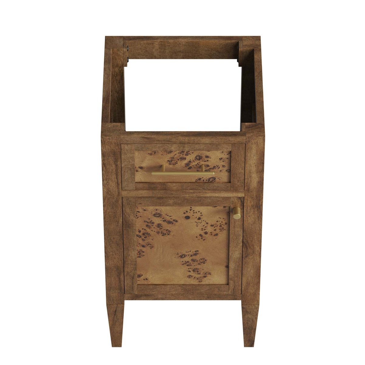 18" Brown Wood Bathroom Vanity Cabinet (Sink Basin Not Included) - Bathroom Fixtures - Alpine Outlets