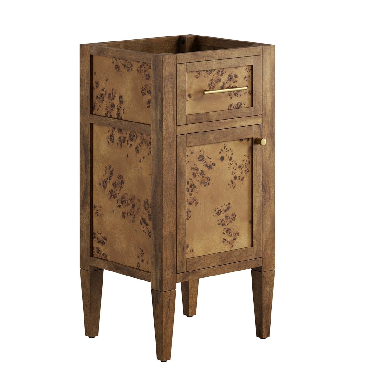 18" Brown Wood Bathroom Vanity Cabinet (Sink Basin Not Included) - Bathroom Fixtures - Alpine Outlets