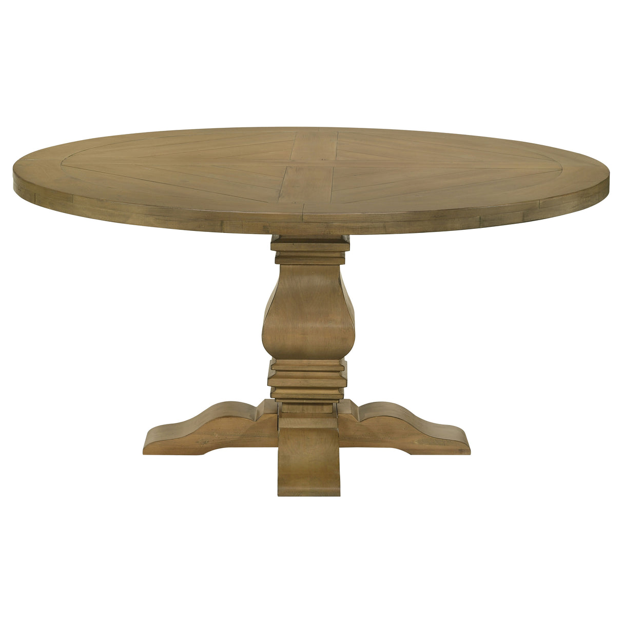 Florence Round 60-Inch Wood Dining Table Rustic Honey