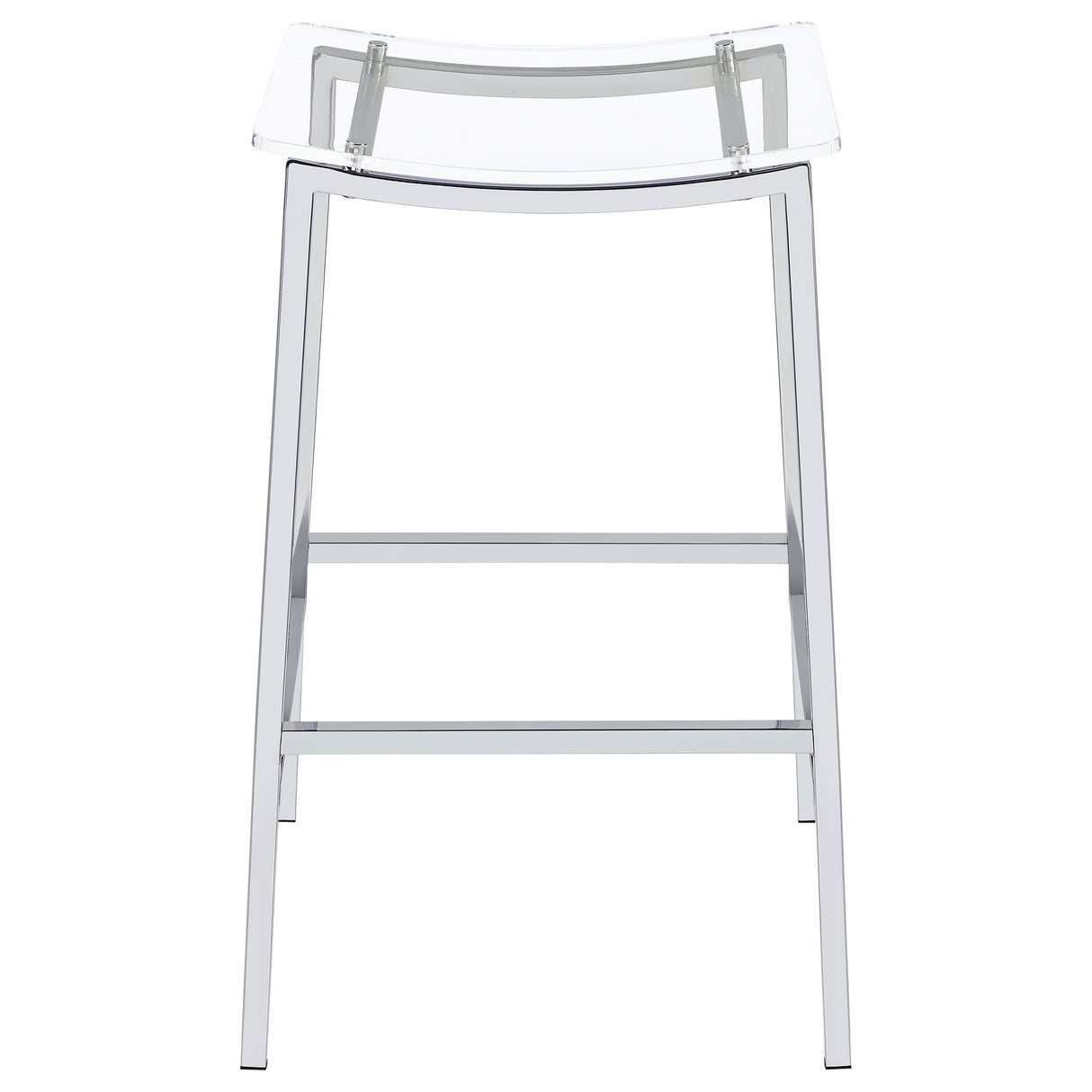 Jovani Acrylic Backless Bar Stool Chrome - Set of 2