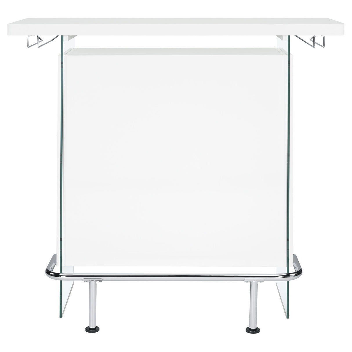 Acosta Freestanding Home Bar Wine Cabinet - White High Gloss